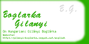 boglarka gilanyi business card